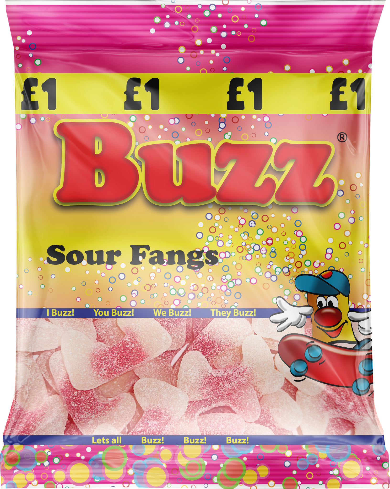 Buzz Sweets Sour Fangs | Share Pack