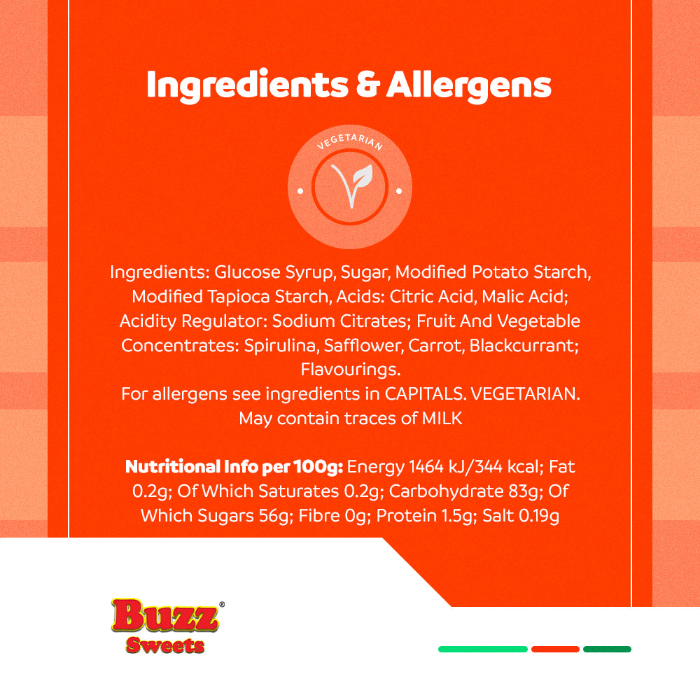 Buzz Sweets Mini Strawberry Pencils | Bulk Bags