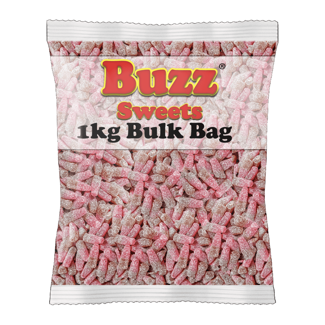 1Kg Bulk bag of Cherry Cola Bottles. Bulk sweets perfect for weddings, parties and events!