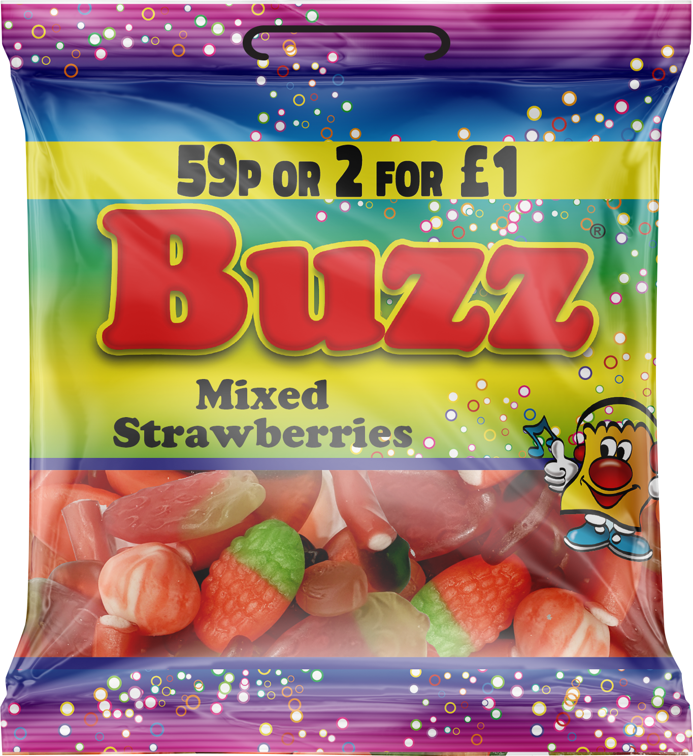 Buzz Sweets Mixed Strawberries | Kids Bag