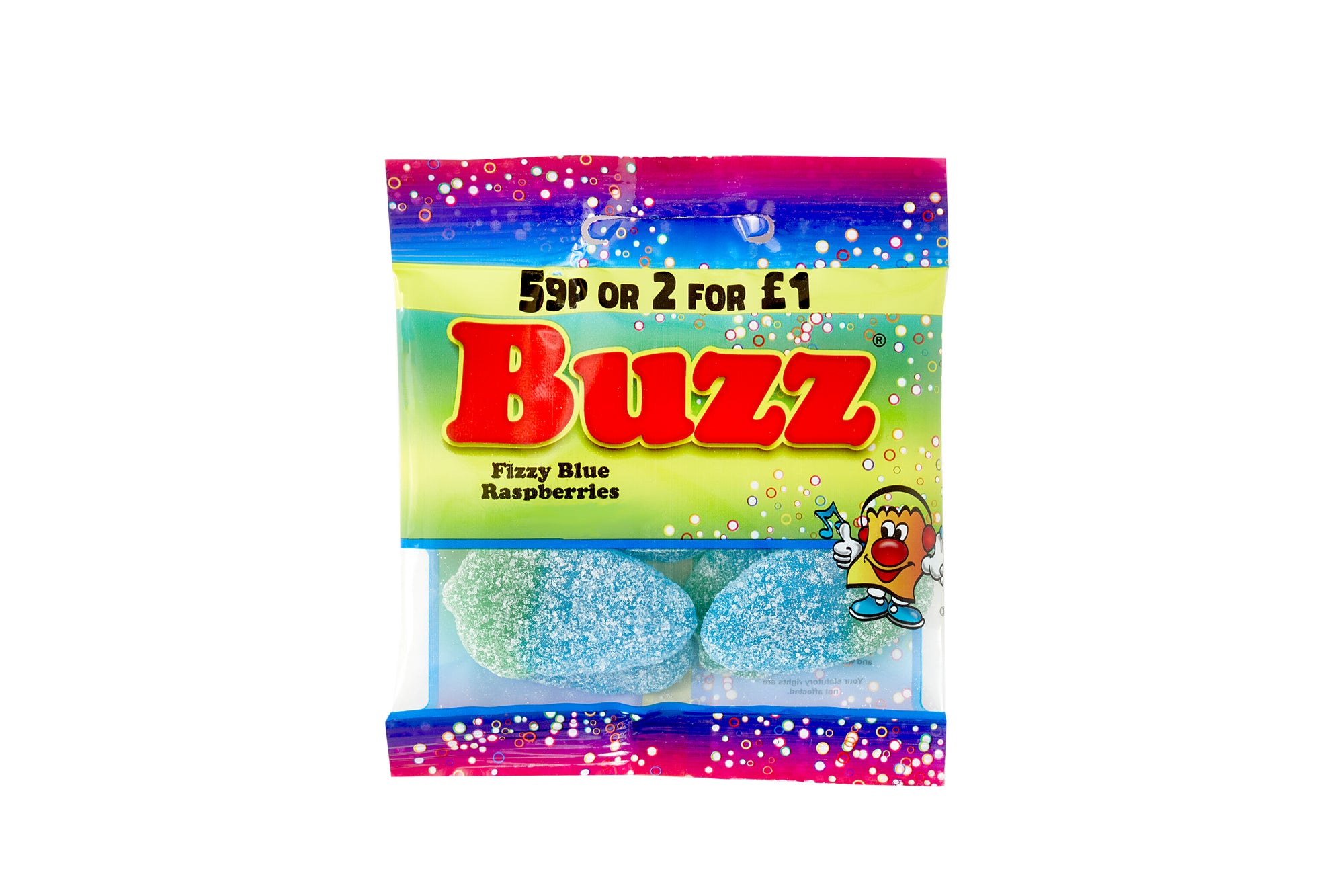 Buzz Sweets Fizzy Blue Raspberries | Kids Bags