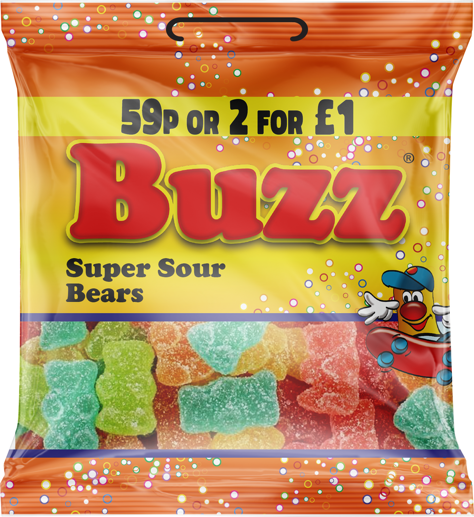 Super Sour Bears | Kids Bag | Buzz Sweets UK