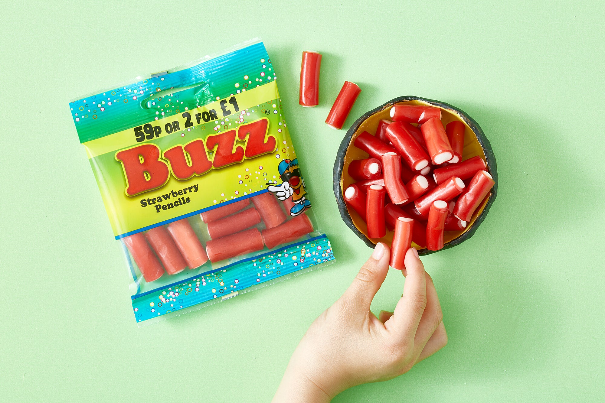 Buzz Sweets Mini Strawberry Pencils | Kids Bags