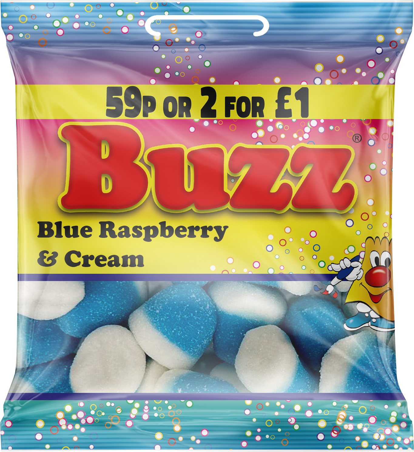 Blue Raspberry Buzz Ball Buzz Sweets Blue Raspberry & Cream 14Packs | UK Free Next Day Delivery