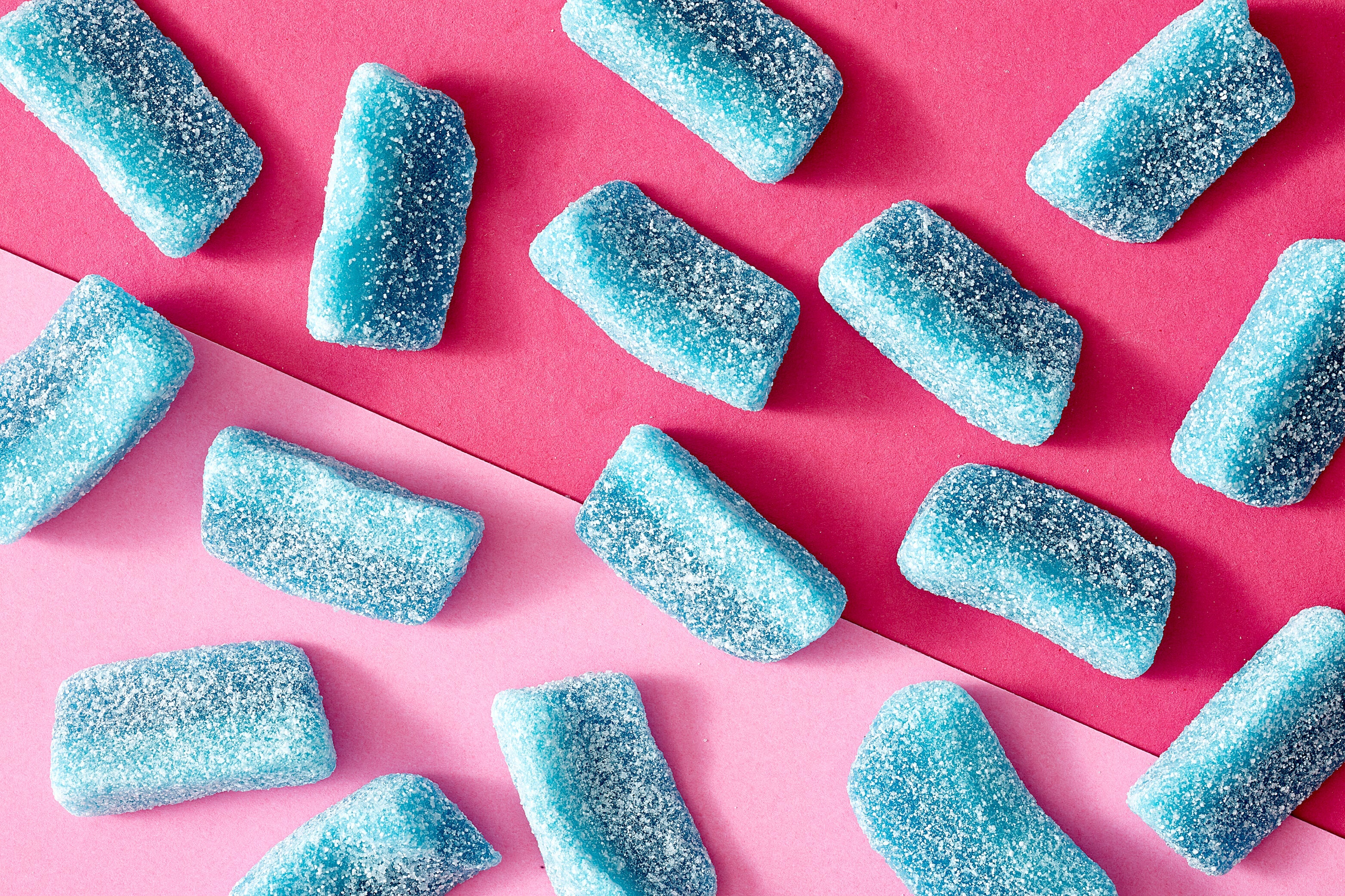 Blue Raspberry Buzz Ball Bulk 1kg Bags of Blue Raspberry Slices 39p 3 for £1 - Buzz Sweets UK