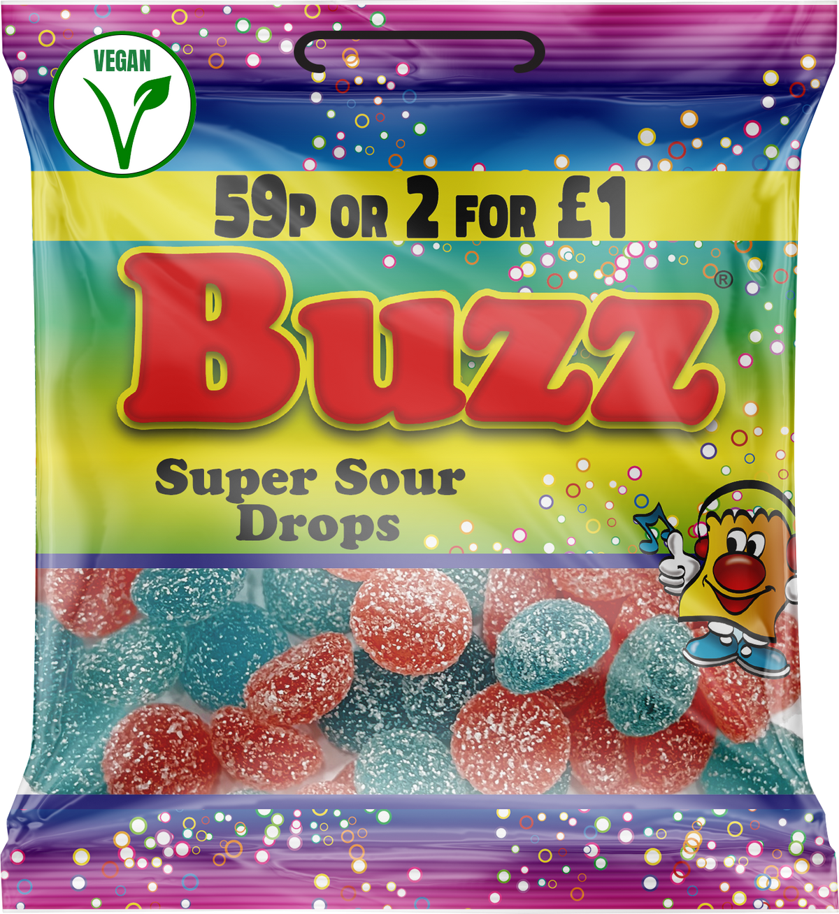 Buzz Sweets Super Sour Drops | Kids Bags