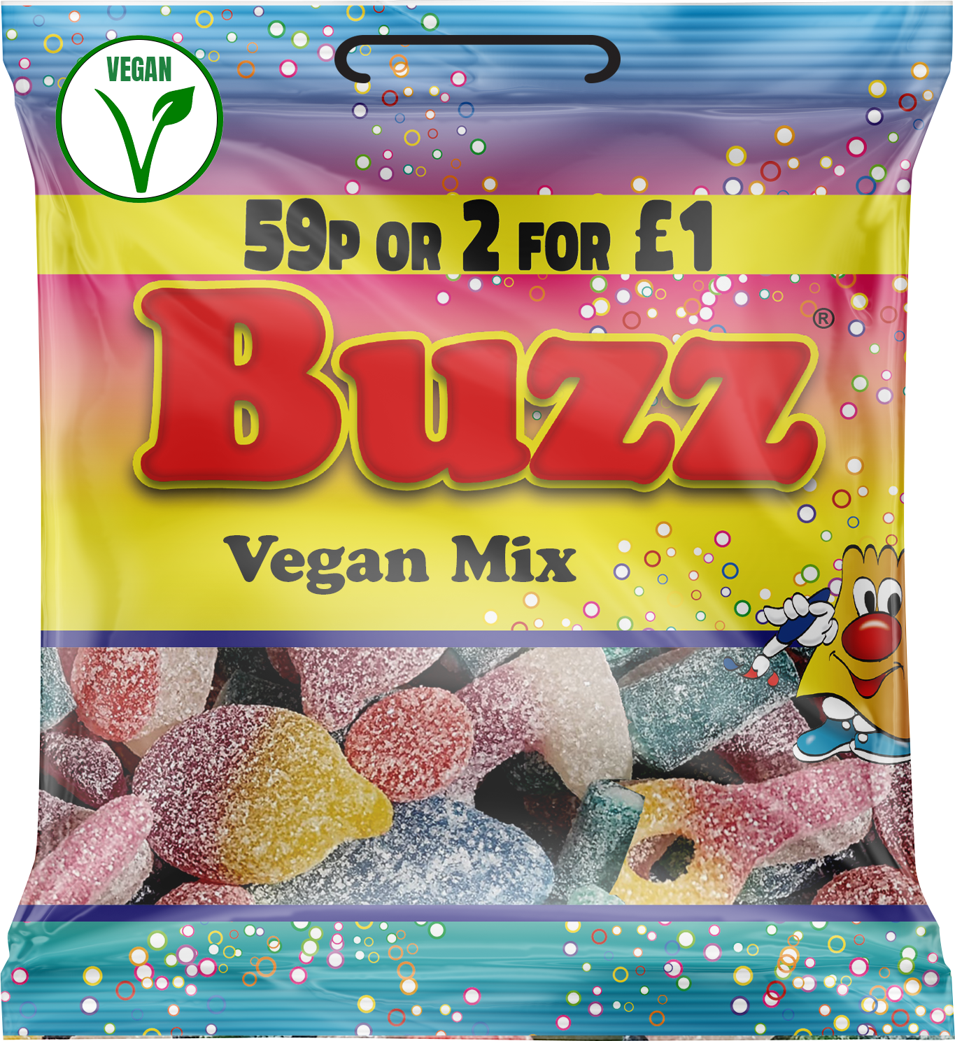 Buzz Sweets Sour Vegan Mix | Kids Bags