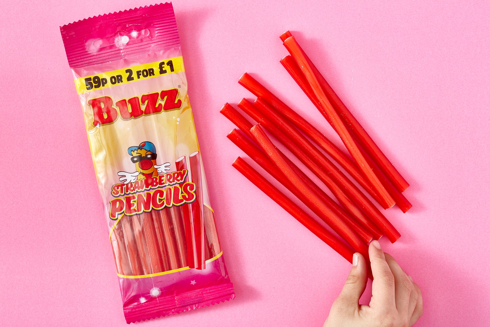 Buzz Sweets Strawberry Pencils