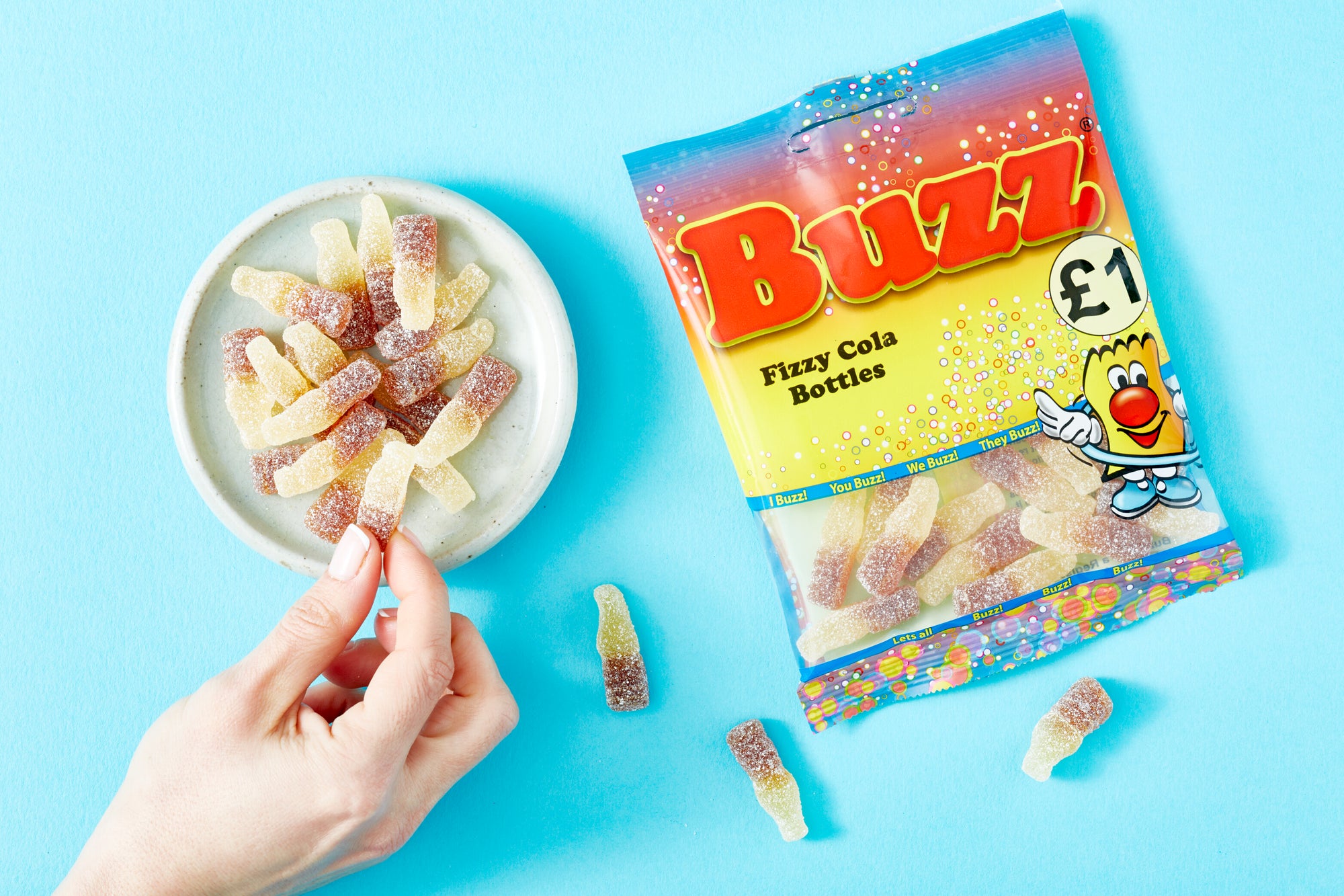 Buzz Sweets Fizzy Cola Bottles | Share Pack