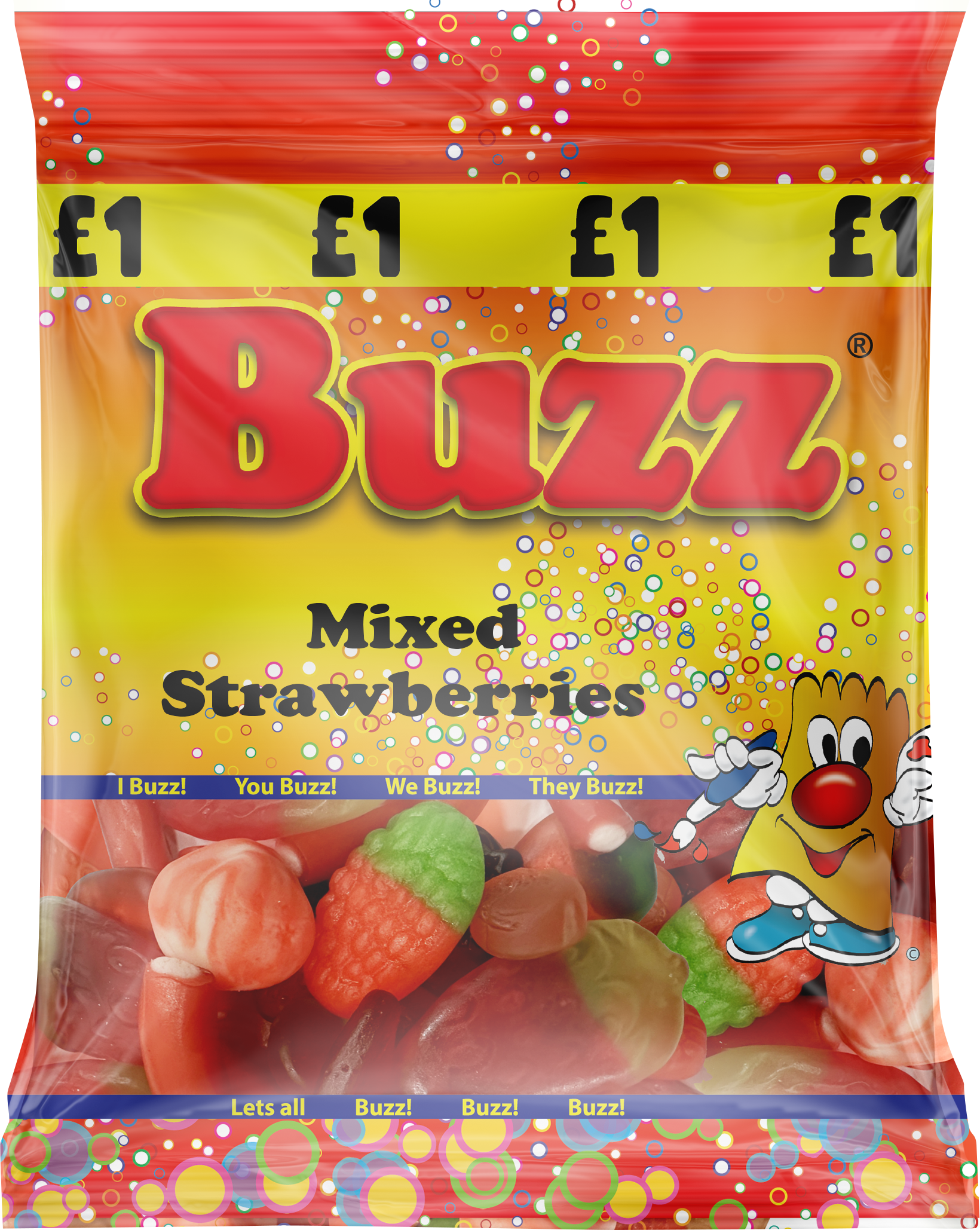 Buzz Sweets Mixed Strawberries | Share Pack