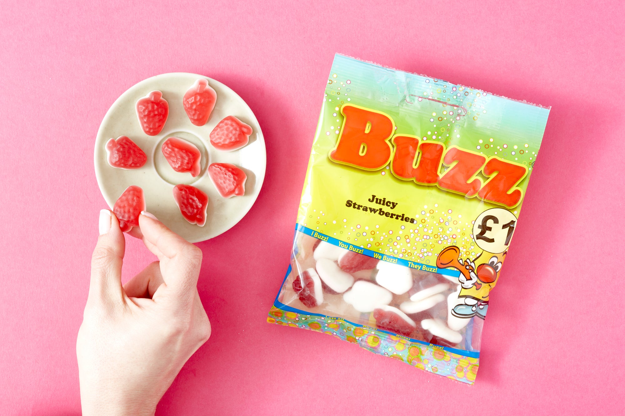 Buzz Sweets Juicy Strawberries | Share Pack