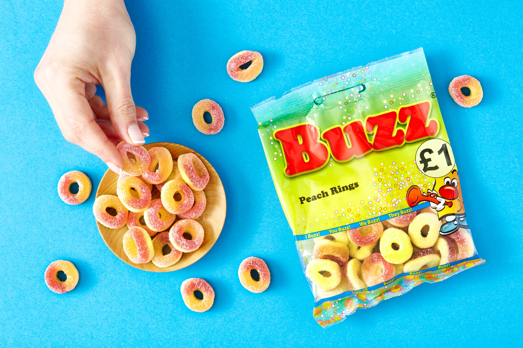 Buzz Sweets Peach Rings | Share Pack