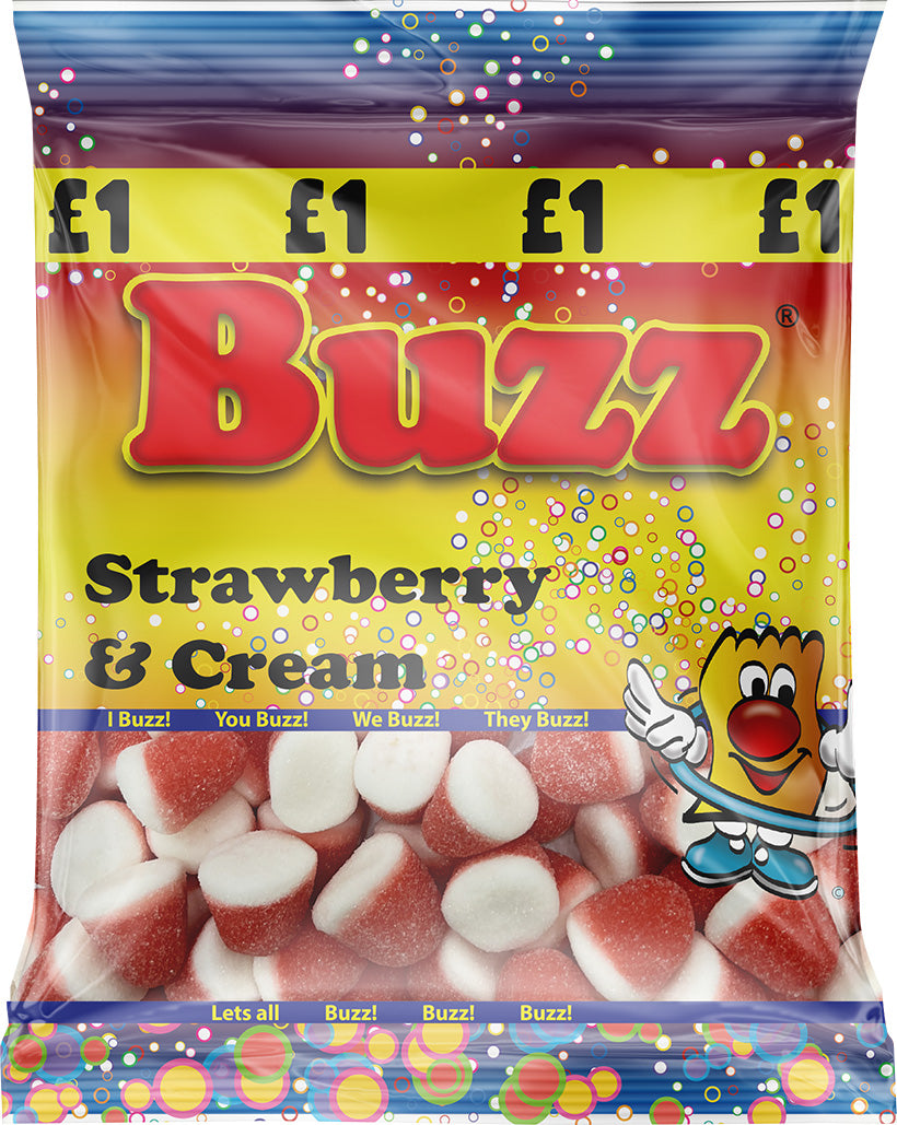Buzz Sweets Strawberry & Cream | Share Pack