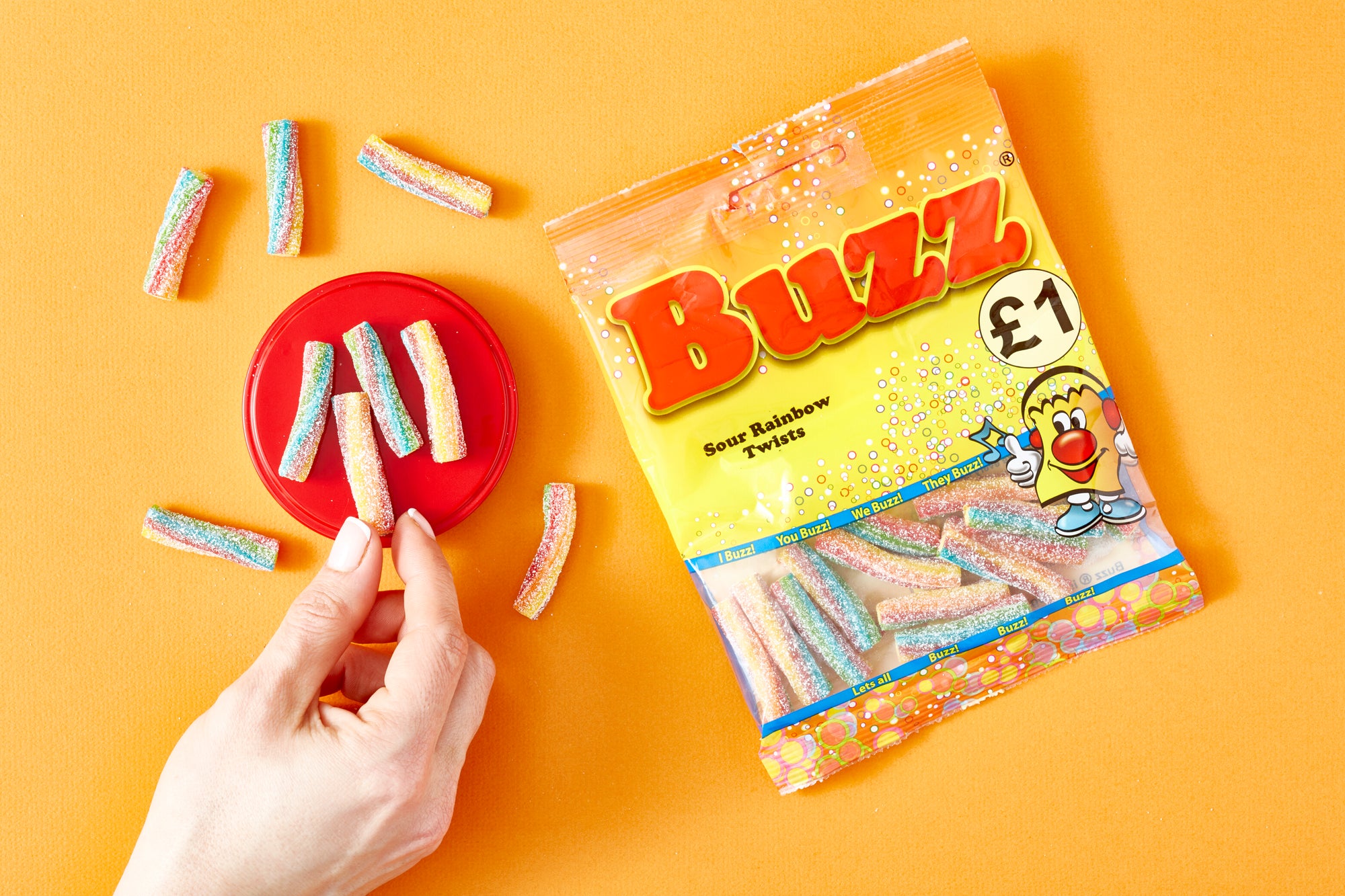 Buzz Sweets Sour Rainbows Twists | Share Pack