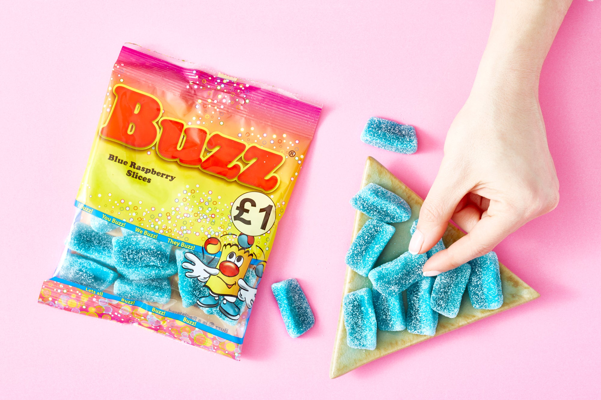 Buzz Sweets Raspberry Slices | Share Pack