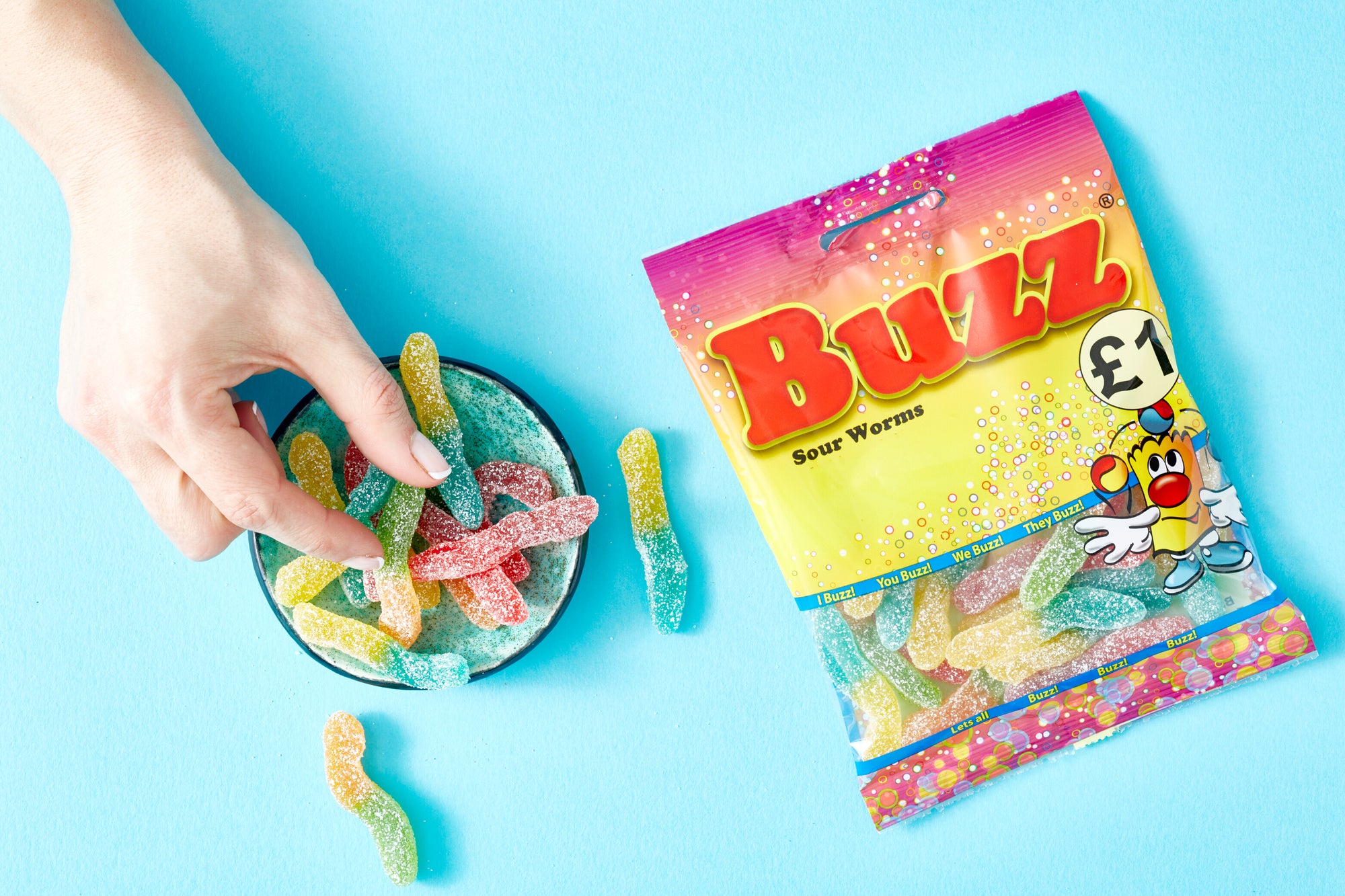 Buzz Sweets Super Sour Worms | Share Pack