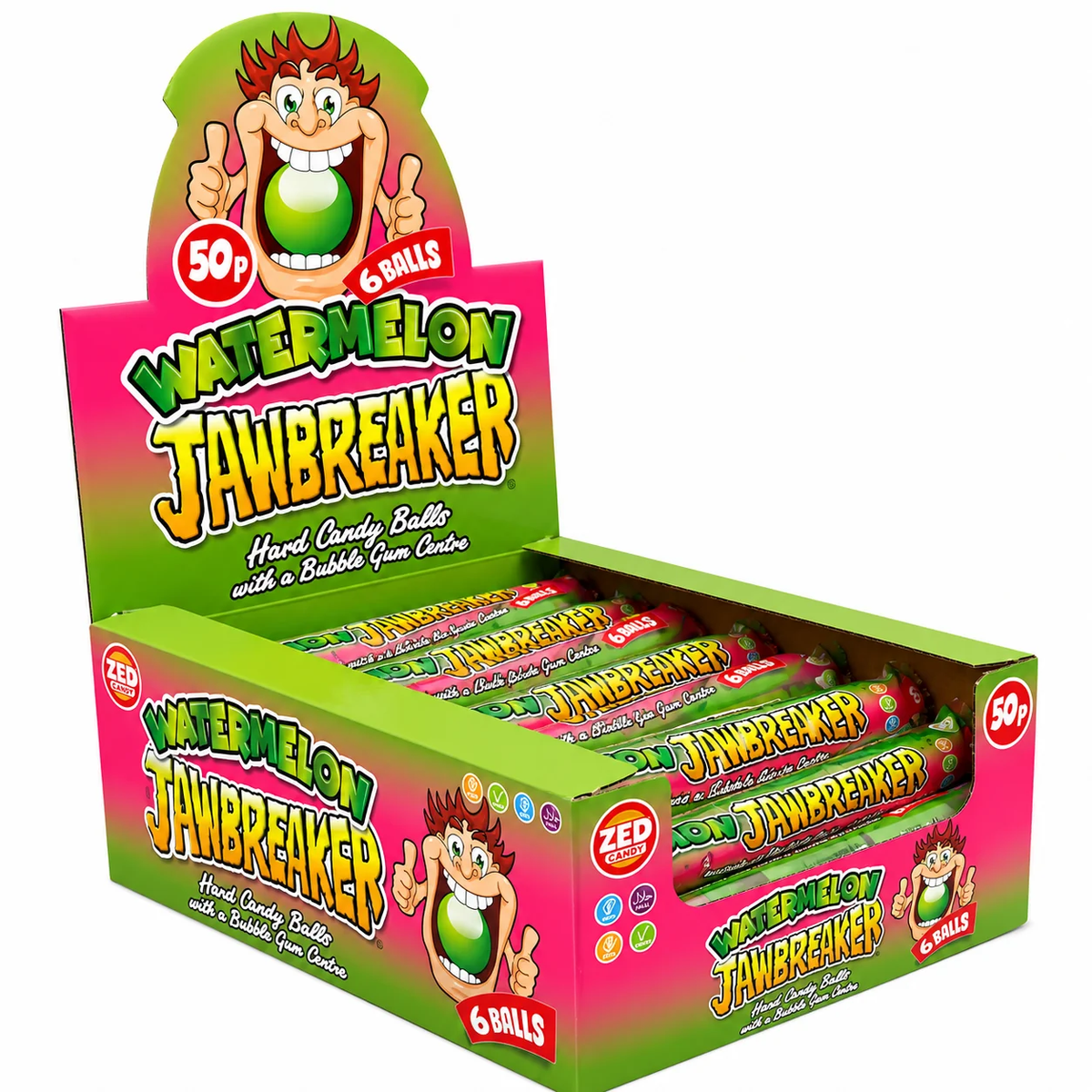 ZED Watermelon 6 Ball Jawbreaker 24x50p