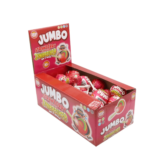 ZED Strawberry Jumbo Jawbreaker Pop 40x30p