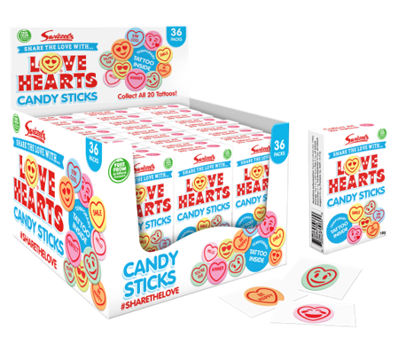 Love Heart Candy Sticks