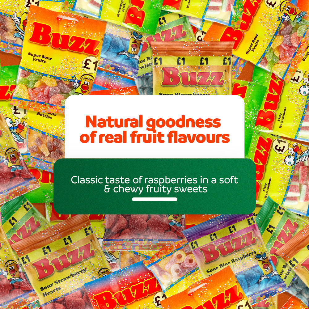 Buzz Sweets Blue Raspberry Twist : 14Packs | Best Deals UK Free Delivery