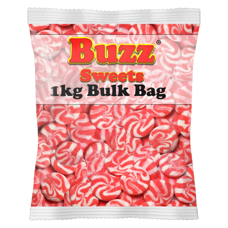 Buzz Sweets Strawberry Swirls | Bulk Bags