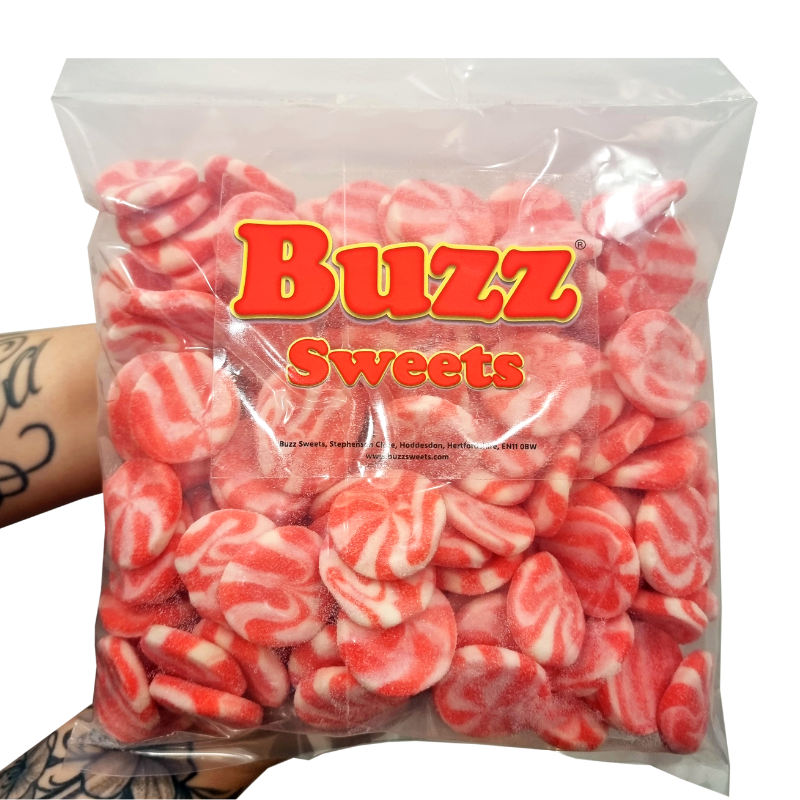 Buzz Sweets Strawberry Swirls | Bulk Bags