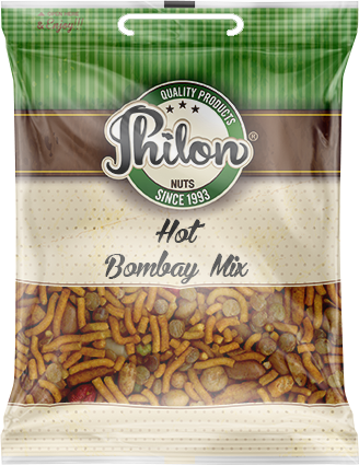 Packet Of Hot Bombay Mix by Philon Nuts. Sell for 30p per packet.