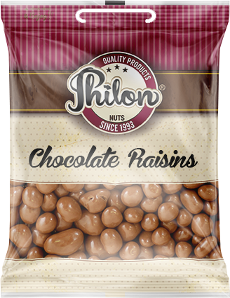 Packet Of Chocolate Covered Raisins By Philon Nuts. Sell For 50p Per Packet.