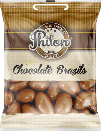 Packet Of Milk Chocolate Brazil Nuts By Philon Nuts. Sell For £1.10 Per Packet.