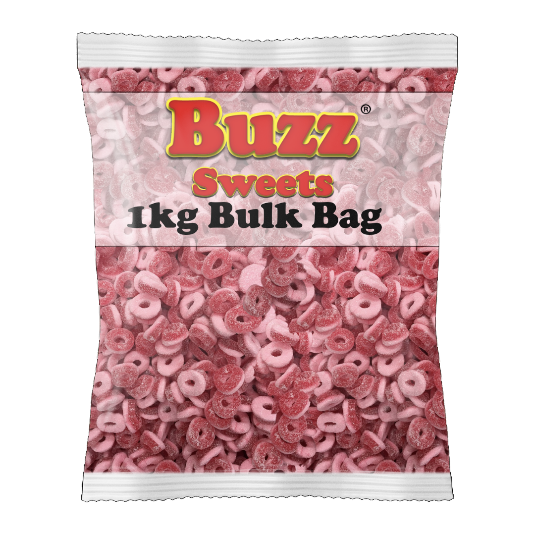 Buzz Sweets Strawberry Rings | Bulk Bags