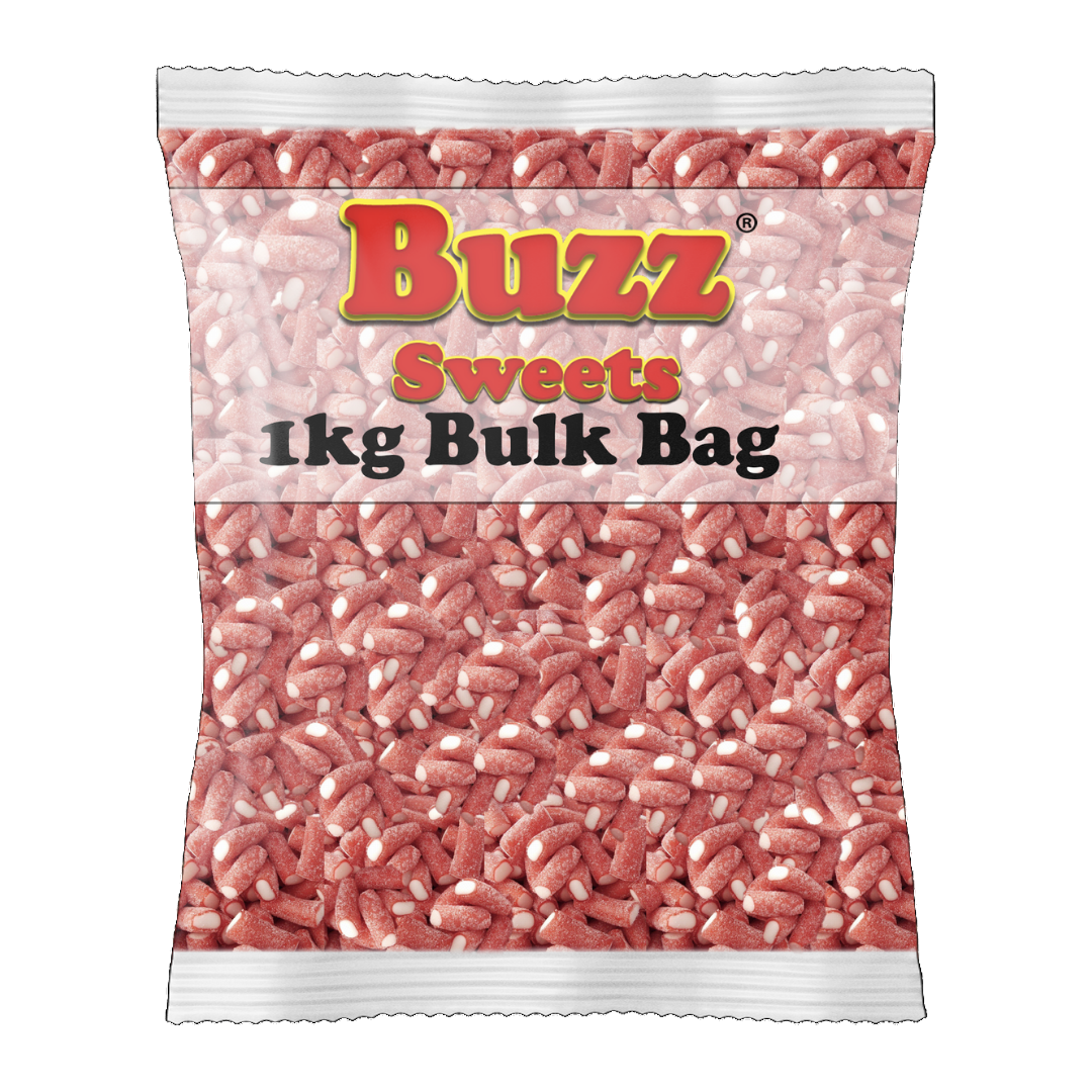 Buzz Sweets Strawberry Logs | Bulk Bags