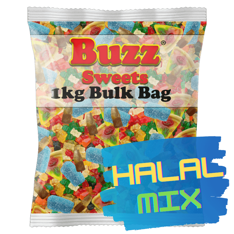 Buzz Sweets first Halal Mix of sweets! 1KG Bulk Halal Sweets and Treats!