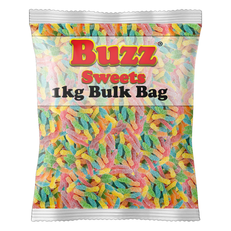 Buzz Sweets Fizzy Sour Worms | Bulk Bags