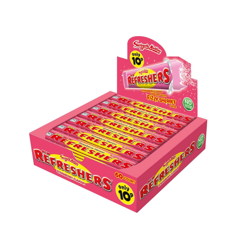 Swizzels Strawberry Refresher Bars - Bulk Tray Next - Day Delivery ...