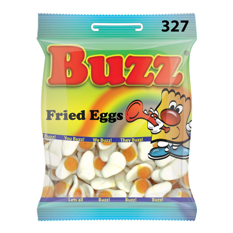 10 Packets Of Fried Eggs By Buzz Sweets. Sell for £1 each.