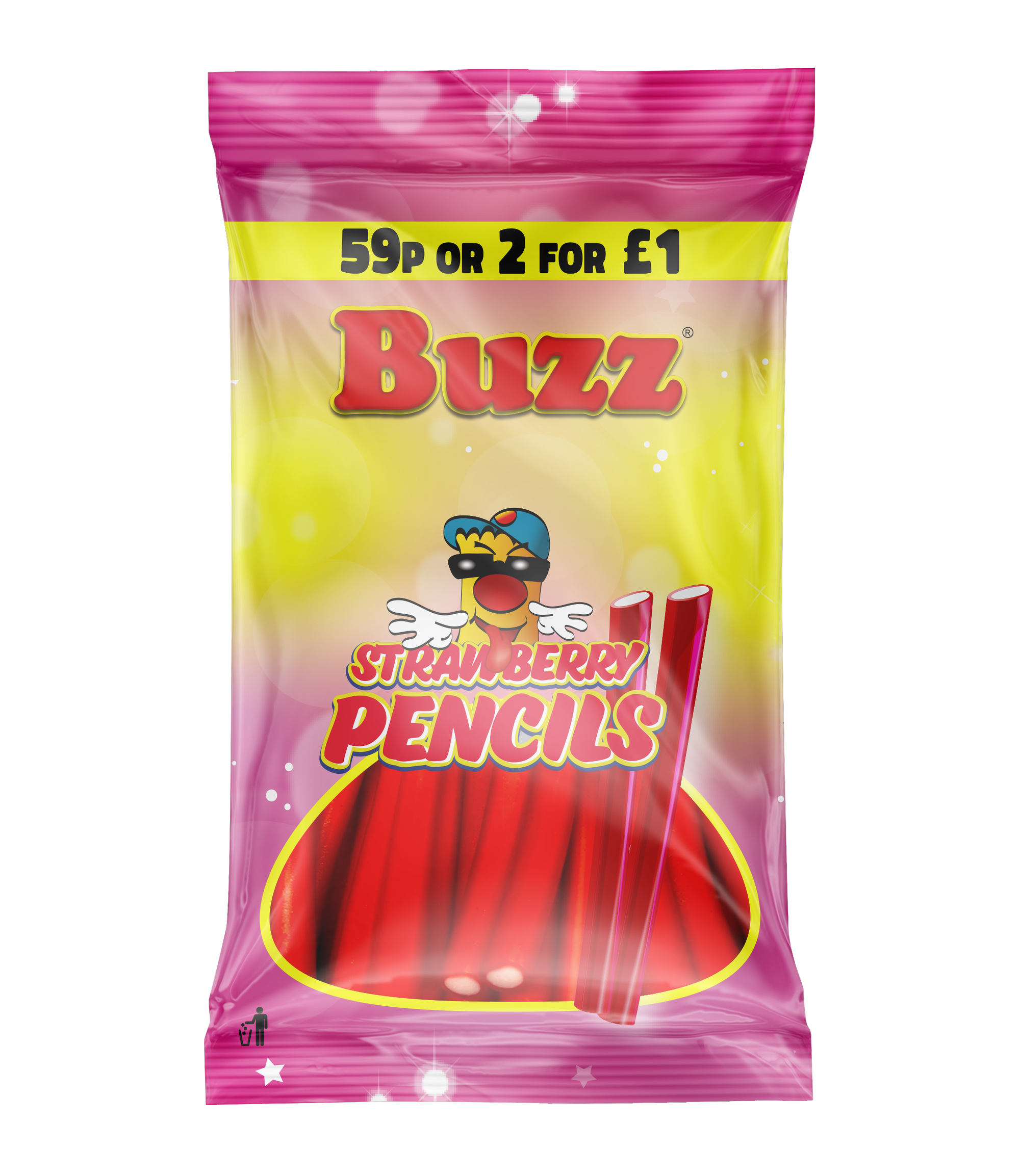 Buzz Sweets Strawberry Pencils