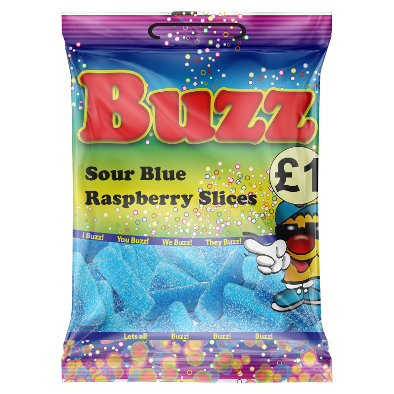 Buzz Sweets Raspberry Slices | Share Pack